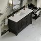 James Martin Vanities Brookfield 60" Single Bathroom Vanity in Black Onyx with 3 cm Victorian Silver Quartz Top and Rectangular Sink, , large