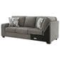 Ashley Clarington 3-Piece Sleeper Right Facing Sectional with Chaise in Greystone, , large