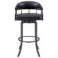 Blue River Edy Swivel 26" Counter Stool with Black Cushion in Mineral, , large