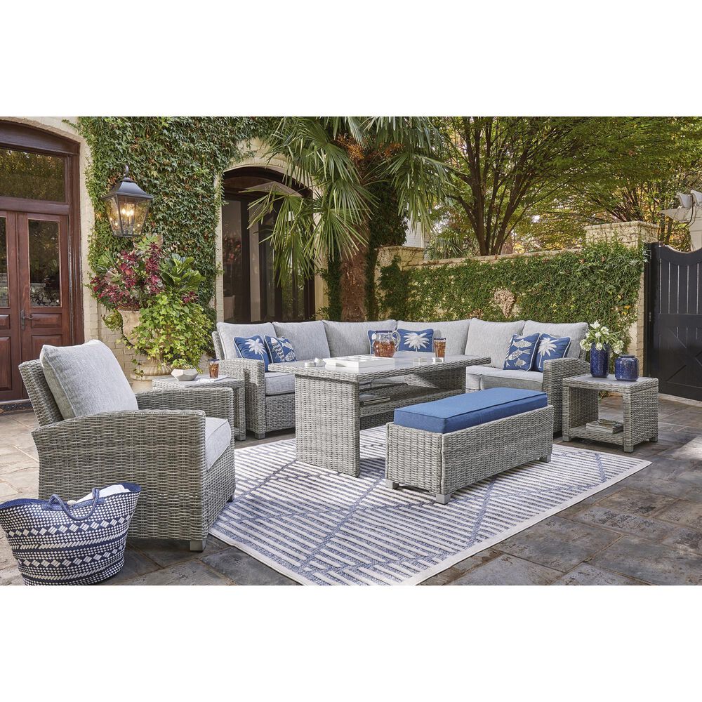 Ashley Naples Beach Patio Lounge Chair in Light Gray, , large