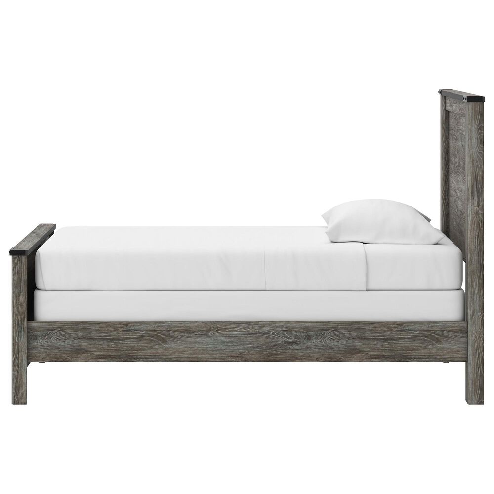 Ashley Frandern Twin Panel Bed in Black and Warm Gray, , large