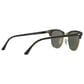 Rayban Glasses Clubmaster Classic Sunglasses with G-15 Green Lenses in Polished Black and Gold, , large