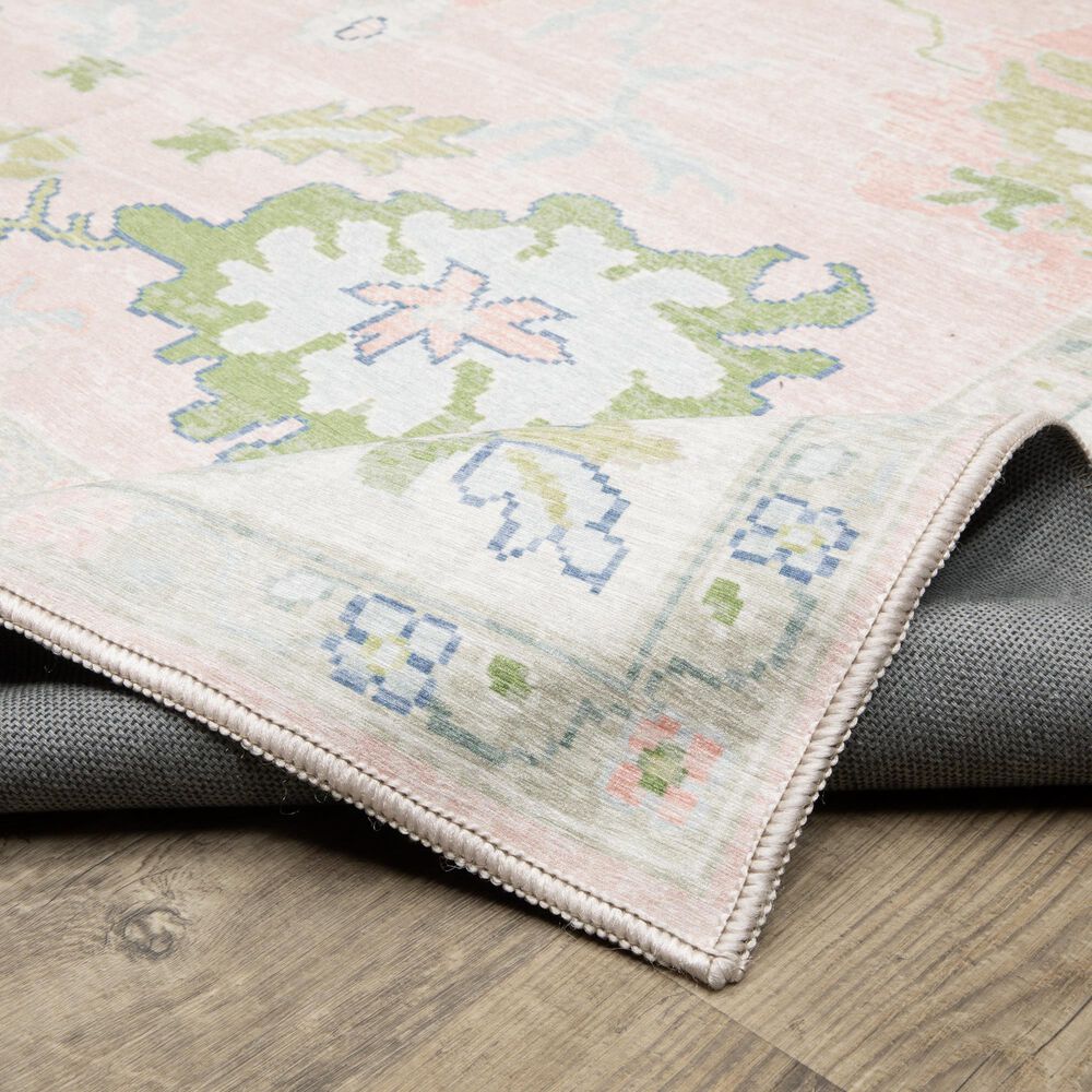 ROW by Oriental Weavers Addison Pink and Green 3'3" x 5' Area Rug, , large