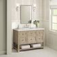 James Martin Vanities Breckenridge 48" Single Vanity in Whitewashed Oak with 3 cm Ethereal Noctis Quartz Top, , large