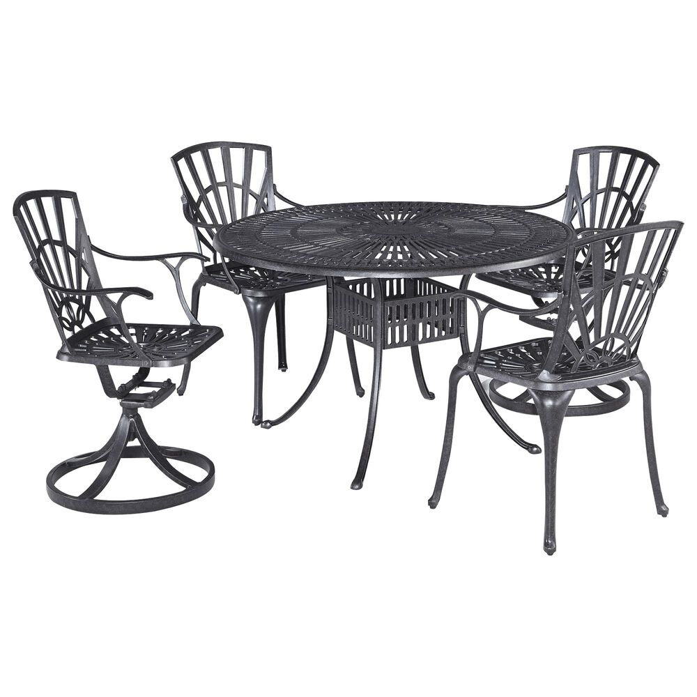 Homestyles Grenada 5-Piece Dining Set with Two Swivel Chairs in Taupe, , large