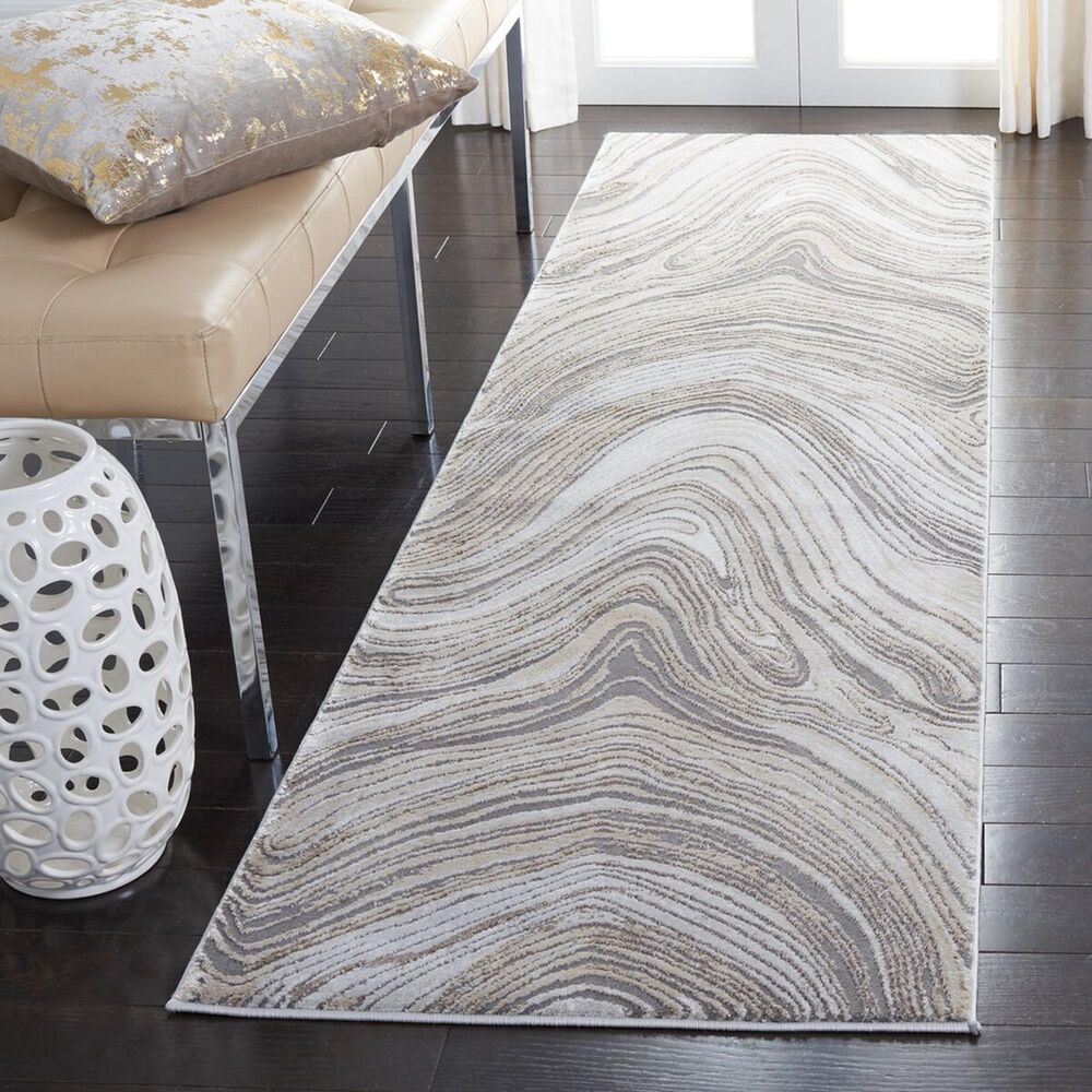 Safavieh Craft CFT846D 2&#39;3&quot; x 8&#39; Gold and Grey Runner, , large