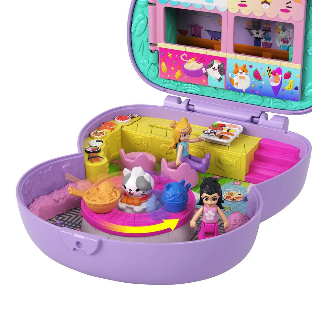 Polly Pocket Sushi Shop Cat Compact, , large