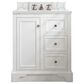 James Martin Vanities De Soto 30" Single Bathroom Vanity in Bright White with 3 cm Ethereal Noctis Quartz Top and Rectangular Sink, , large