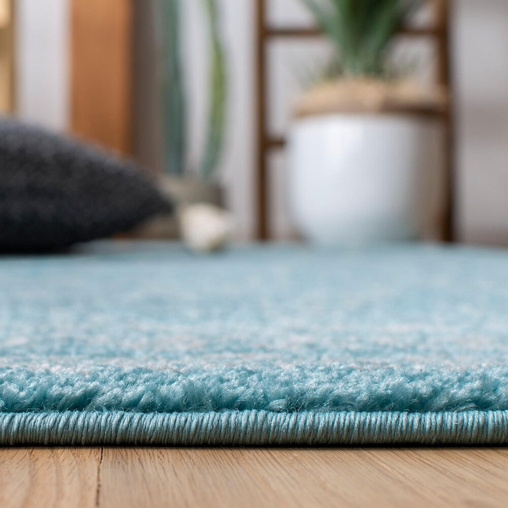 Safavieh Tulum Transitional 6&#39; x 9&#39; Turquoise and Ivory Area Rug, , large