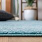 Safavieh Tulum Transitional 6" x 9" Turquoise and Ivory Area Rug, , large