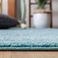 Safavieh Tulum Transitional 6" x 9" Turquoise and Ivory Area Rug, , large