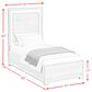 Mayberry Hill San Matteo Twin Panel Bed with LED Light in Ash Grey and White, , large