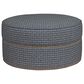 Smith Brothers Medium Round Ottoman in Blue, , large