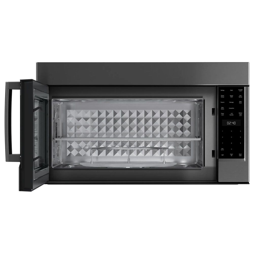 Bosch 800 Series 2-Piece Kitchen Package with 4.8 Cu. Ft. Gas Slide-in Range and 1.9 Cu. Ft. Over-The-Range Microwave in Black Stainless Steel, , large
