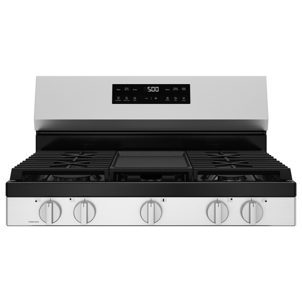GE Appliances 30" Freestanding Gas Range with 5 Burners in Stainless Steel and Black, , large