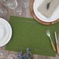 Saro 13" x 19" Laser-Cut Hemstitch Placemat in Green, , large