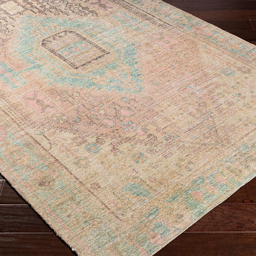 Surya Unique 5&#39; x 7&#39;6&quot; Dusty Pink, Wheat, Charcoal, Peach, Beige, Medium Green and Sage Area Rug, , large