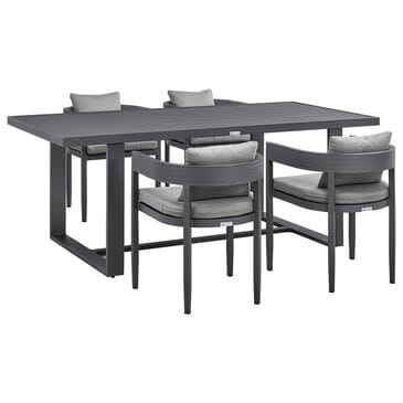 Blue River Argiope 5-Piece Patio Dining Table Set in Dark Grey, , large