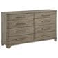 Crown Mark Veranda Queen Upholstered Panel Bed with Dresser, Chest, and Two Nightstands in Khaki, , large