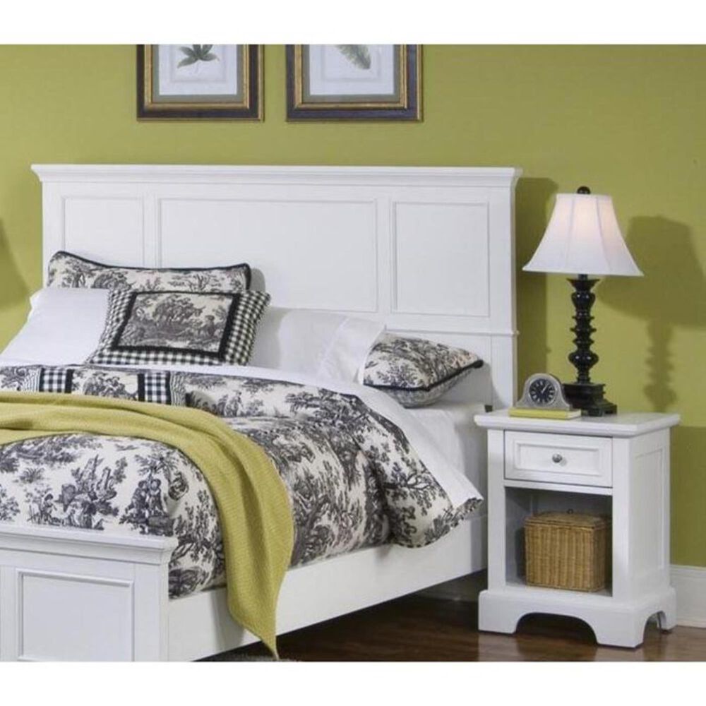 Homestyles Naples 2 Piece Queen Bedroom Set in White, , large