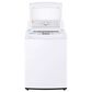 LG 4.1 Cu. Ft. Top Load Washer and 7.3 Cu. Ft. Gas Dryer Laundry Pair in White, , large