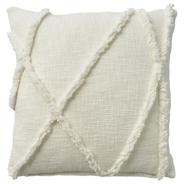 Nourison Lifestyle 18" x 18" Square Throw Pillow in White, , large