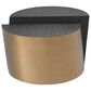 Eichholtz Riviera Side Table in Brushed Brass and Charcoal Grey, , large
