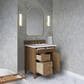James Martin Brittany 30" Single Bathroom Vanity in Pecan with 3 cm White Zeus Silestone Top and Rectangular Sink, , large