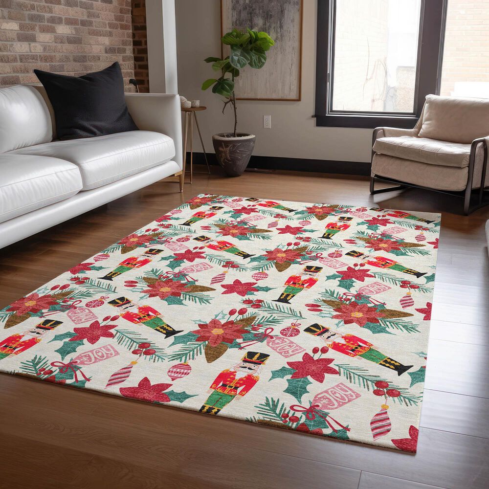 Dalyn Rug Company Wonderland WN30 3&#39; x 5&#39; Ivory Indoor/Outdoor Area Rug, , large