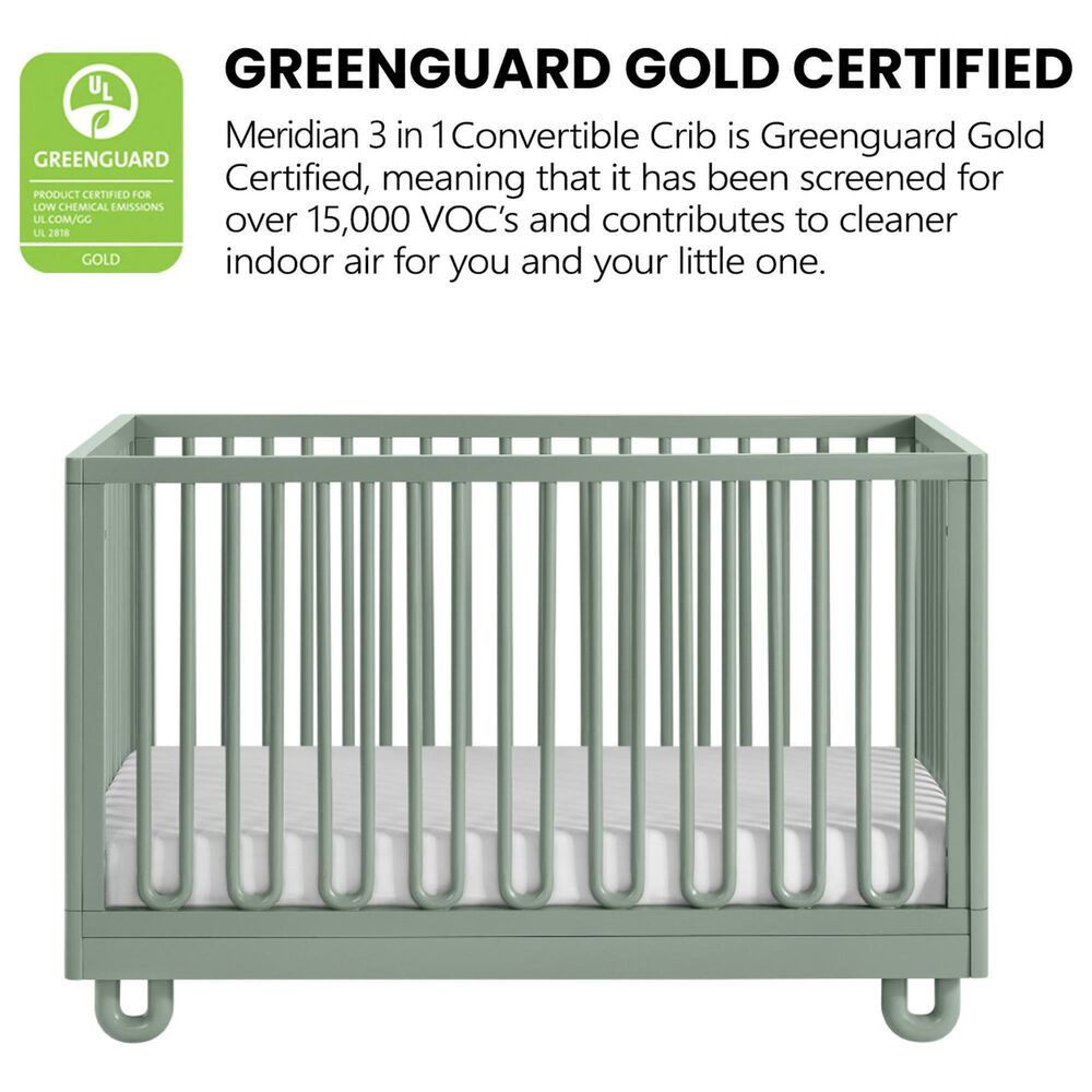 Oxford Baby Meridian 2-Piece Nursery Set with 3-in-1 Convertible Crib and Dresser in Olive Green, , large