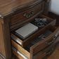 Ashley Lavinton 4-Piece King Bedroom Set in Rich Cherry Brown, , large