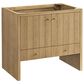James Martin Vanities Hudson 36" Single Bathroom Vanity in Light Natural Oak with 3 cm Victorian Silver Quartz Top and Rectangular Sink, , large