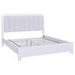 Ashley Jarlee King Upholstered Platform Bed in White with Lighting, , large
