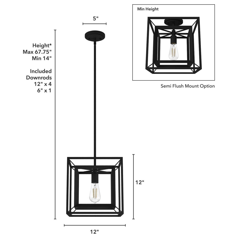 Hunter Doherty 1-Light Pendant in Natural Iron, , large