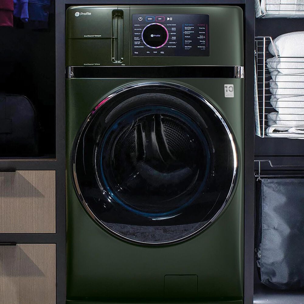GE Profile 4.8 Cu. Ft. Smart Front Load Combo Washer/Dryer in Jade Green, , large