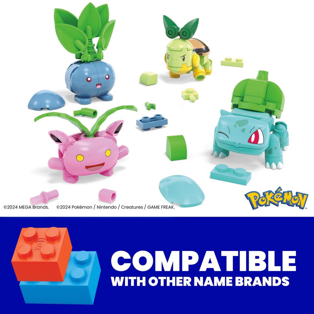 Mattel Pokemon Grass-Type Trainer Team Building Set in Multicolor, , large