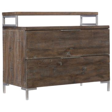 Bernhardt Logan Square Bachelor"s 2 Drawer Nightstand in Sable Brown and Gray Mist, , large
