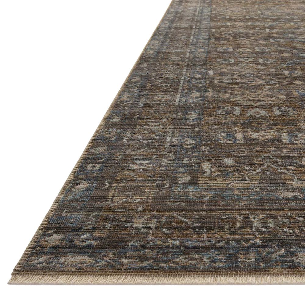 Loloi Heritage 4&#39; x 6&#39; Lagoon and Tobacco Area Rug, , large