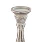 Maple and Jade Turned Pillar Decorative Candle Holder in Washed Brown (Set of 3), , large