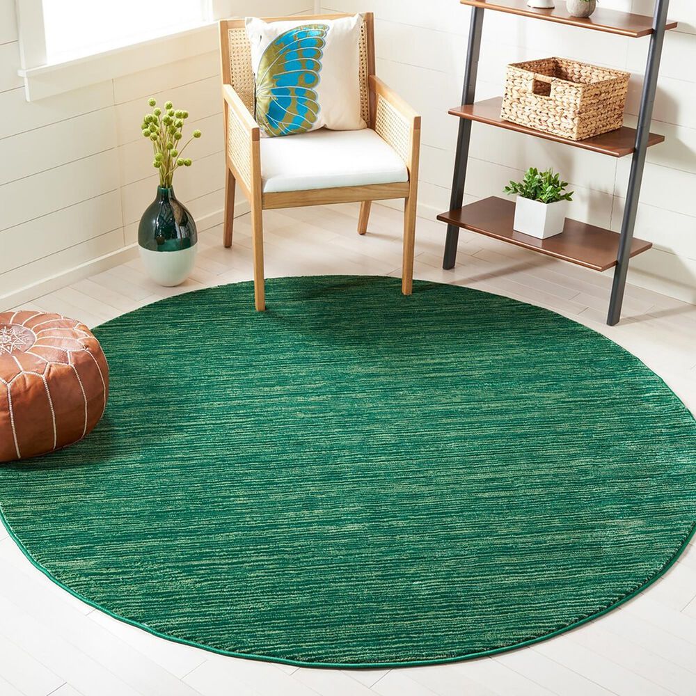 Safavieh Vision 6&#39;7&quot; Round Dark Green Area Rug, , large
