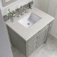 James Martin Vanities Brittany 30" Single Bathroom Vanity in Urban Gray with 3 cm Lime Delight Quartz Top and Rectangular Sink, , large