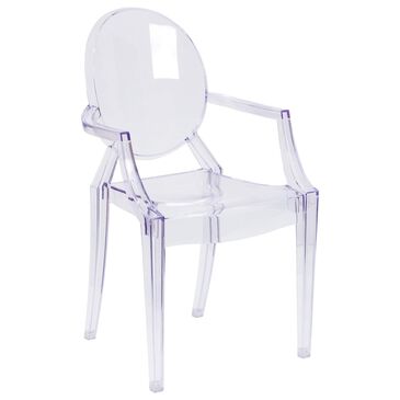 Flash Furniture Shirley Ghost Arm Chair in Clear, , large