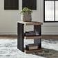 Ashley Rylandyn Rectangular End Table in Matte Black and Light Brown, , large