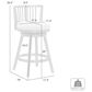 Armen Living Harper 26" Swivel Counter Height Stool in Matte White, , large