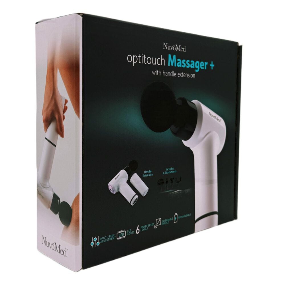 Nuvomed Optitouch Massage Gun With Extendable Hand, , large