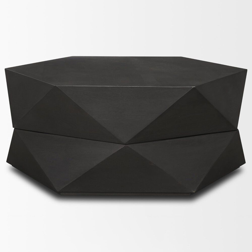 Mercana Arreto 36" Hexagon Coffee Table in Black, , large