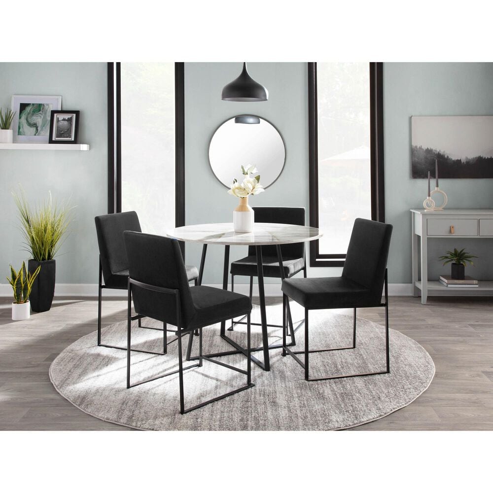 Lumisource Fuji Dining Chair in Black/Black &#40;Set of 2&#41;, , large