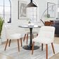 Lumisource Rina Side Chair with Cream Cushion in Walnut (Set of 2), , large