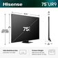 Hisense 75" Class UR9 Series RGB Mini LED 4K in Black - Smart Google TV, , large