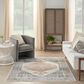 Nourison Astra Machine Washable 5"3" x 7" Grey and Gold Area Rug, , large